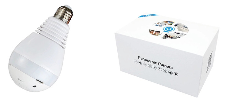 live guard pro light bulb with a camera in it boxed and unboxed
